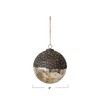 Creative Co-Op Large Round Mercury Glass Ball Ornament with Stars,