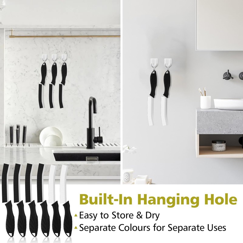 6PCS Crevice Cleaning Brush & Grout Brush Set – Efficient