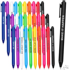 30 Pcs Inspirational Ballpoint Pens Motivational Quotes Funny Ballpoint Pens Colorful Thank You Pens Motivational Messages Ink Pen for Coworkers Employee Teacher Staff Students School Office Supplies