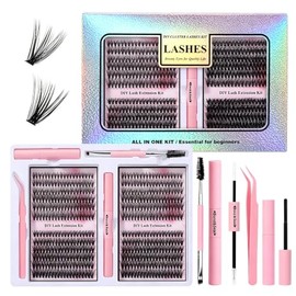 HEYMKGO Kit de Extensiones de Pestañas en Racimo 480 Piezas 30D/40D 10-18mm