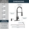 FORIOUS Black Touchless Kitchen Faucet with Soap Dispenser, Motion Sensor