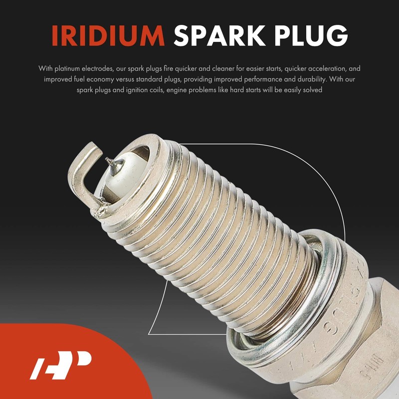 A-Premium Set of 4 Ignition Coil Pack and Iridium Spark