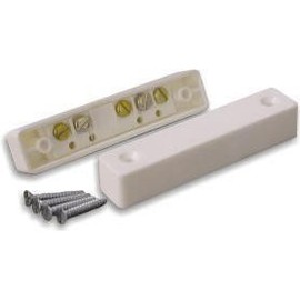 5 x Burglar Alarm Surface Door Contact Detector Wired - WHITE