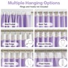 DUALIFE Lavender Curtains Room Darkening，Rod Pocket and Back Tab Thermal