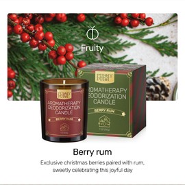 Candles for Home Scented, Pet Odor Eliminator Candle, Berry Rum, Cat & Dog Birthday, Aromatherapy Jar Candle Gifts for Women Yoga, Non-Toxic Soy Wax & Catnip Essential Oil, 7 Oz