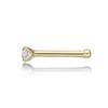 Lavari - 14K Yellow Gold 2mm White Cubic Zirconium Nose