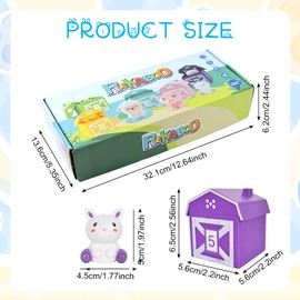 Montessori Baby Toy 18 Months - 3 Years, 10 Pieces, Farm Toy, Educational Toy, with Finger Puppets for Toddlers, Counting Matching Colour Sorter, Stacking Toy, Motor Skills Toy, for Children