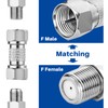 RFAdapter Male to Male Coax Connector, 2 Pack 75ohm F