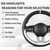 Black & White Leather Steering Wheel Cover, Steering Wheel Cover