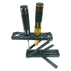 Multi-Function Aluminum RC Car Shock Stand Shock Absorber RC Tool Articulation Shock Stand Foldable Removable for 1/10 on-Road/Off-Road 1/8 on-Road/GT