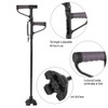 Retractable Collapsible Anti slip Double T handle Walking Stick with