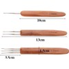 GANPUB Brown Dreadlock Crochet Needles, Bamboo Handle Micro Hook, for