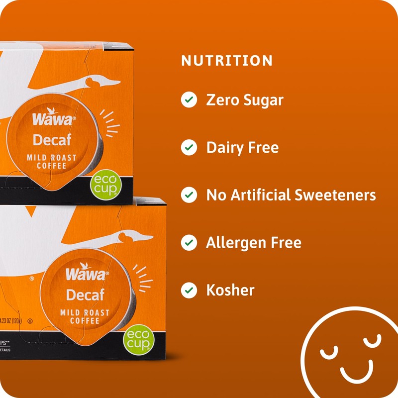 Wawa Mild Roast Single Cup Decaf Coffee Pods, 12 Pods,