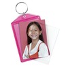 Snapins Hot Pink 2" x 2.875" Translucent Sparkle Photo Keychains
