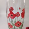 Rossvar Hand Painted Large Barrel Vase Red Poppy Design