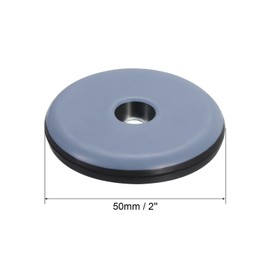 sourcing map 4 Pcs Furniture Slider Pads, 2 Inch(50mm) PTFE Round Screw-on Furniture Glides Sliders with Screw, Chair Leg Floor Protectors for Carpet Hardwood Floors, Blue