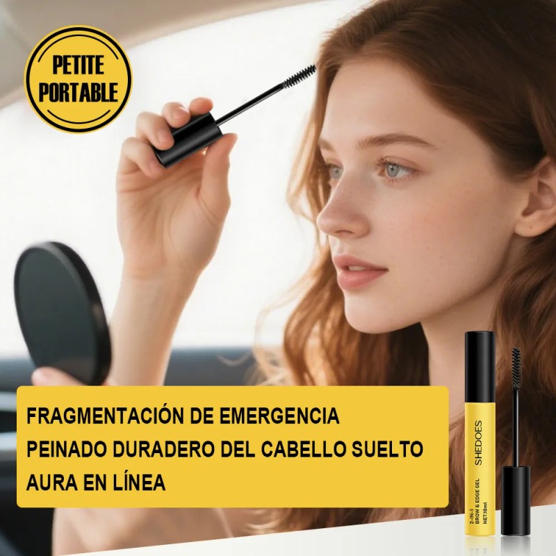 Gel Fijador 2en1 Cejas Y Bordes Cabello 10mlx2pc Shedoes