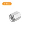 uxcell M6 x 1-Pitch 15mm Length Coupling Nuts, 8pcs 304