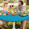 Smiry Round Spandex Tablecloth, Elastic Fitted Washable Tablecloths for 36"-44"