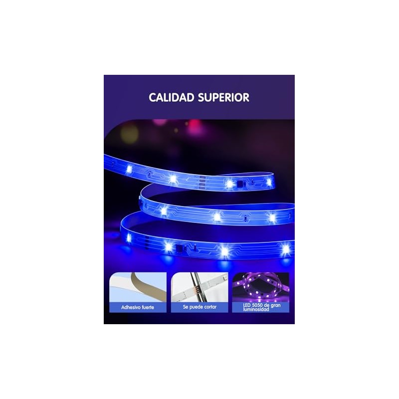 32M Tiras LED WiFi 5050 RGB Compatible con Alexa Luces