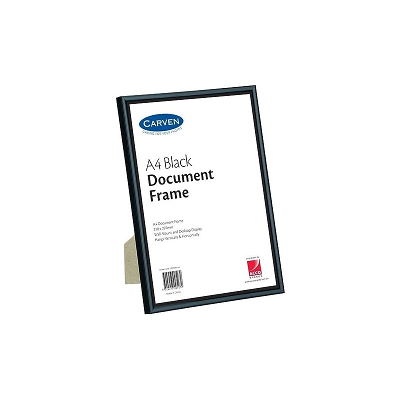 Carven A4 Document Frame, Black