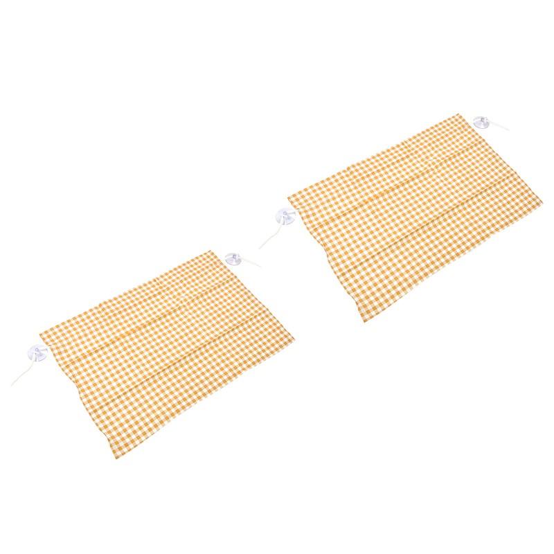 2Pcs Grid Design Anti Ultraviolet Car Curtain Side Car Window