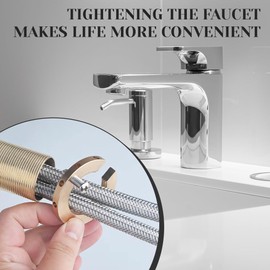 Monobloc Tap Fixing Kit Tap Fixing Bolt Nut Kit Multipurpose Faucet Fixing Set Single Hole Faucet Fixing Fitting Kit Fits Kitchen Bathroom Faucet Basin Prevent Faucets from Loosening (Aluminium)