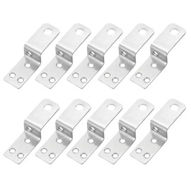 sourcing map 15 Pcs Z Shape Corner Bracket, 0.75 Inch Right Angle Picture Frame Braces Bracket Shelf Brackets Fastener for Furniture, Silver