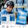 Nu U Nutrition Inulin Prebiotic Powder FOS 1kg - 200 Servings of High Grade Soluble Fibre - Fructo-oligosaccharides from Natural Chicory Root - Vegan & Gluten Free - Made in Europe - Nu U Nutrition