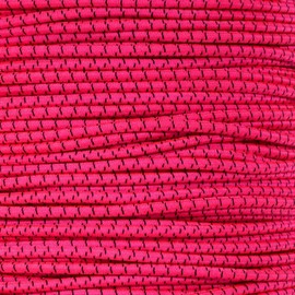 1/8 Inch Diameter Shock Cord - Neon Pink with Black X, 10 Feet - Elastic Stretch for Custom Bungee Lengths