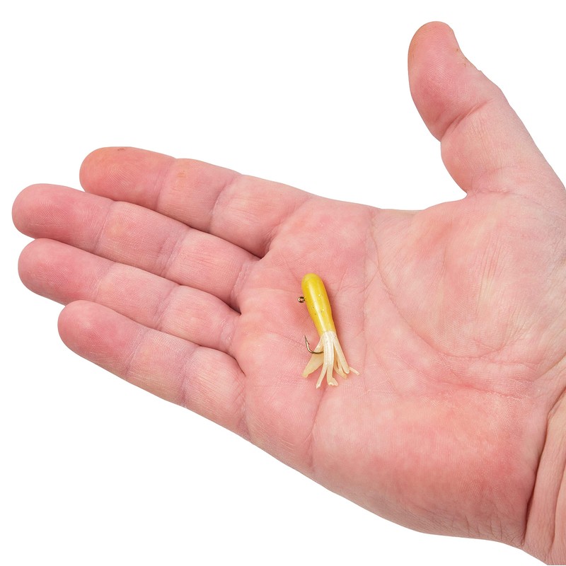 Berkley PB Pre-Rigged Atomic Tubes, 1/16oz - YEL Pearl Silv