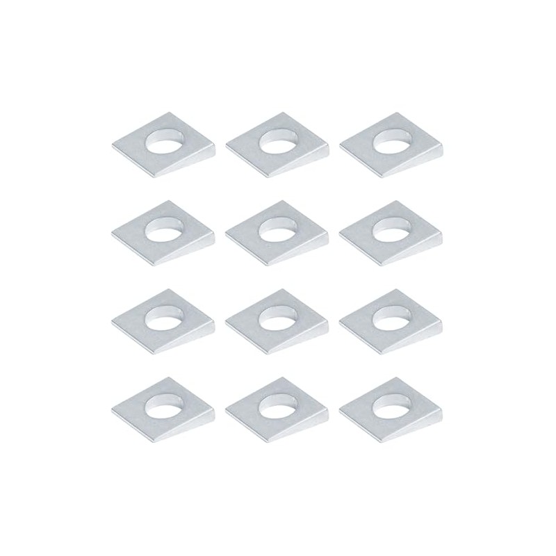 GBGS 12 Pcs 5/8" Bolt Square Beveled Structural Washers,1-3/8" x