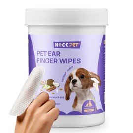 Hicc Pet Toallitas Limpiadoras para Oídos Perros y Gatos, Recomendadas por Veterinarios, Alivian el Picor y la Inflamación, Eliminan la Cera y la Suci