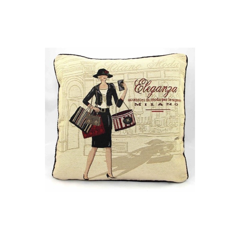 Traditional Tapestry Cushion Covers with Soft Faux Velvet Reverse 18"