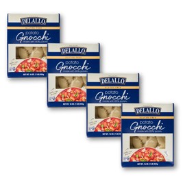 DeLallo Gluten Free Gnocchi Pasta, 16 Ounce Box, Non-GMO, Made with Potato and Rice Flour, Vegan (4 Pack)