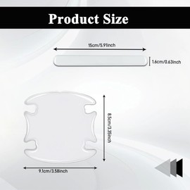 QZTYTY 8PCS Car Door Handle Scratch Protector, Car Door Handle Bowl Sticker, Waterproof Anti-Scratches Car Door Cup Protector Transparent, Auto Exterior Accessories Protection Film for Cars (8PCS)