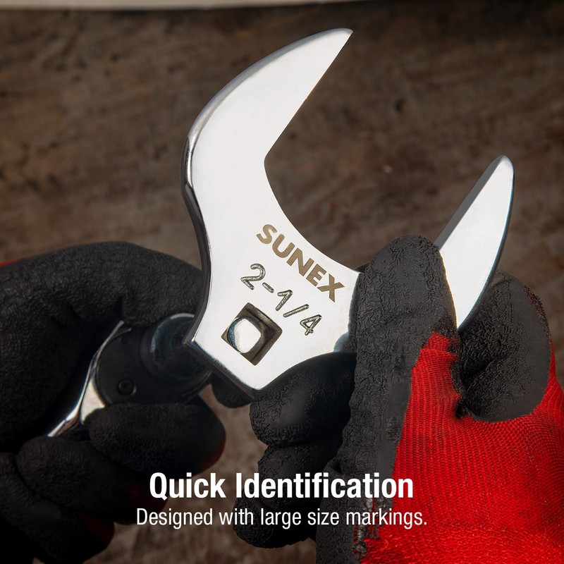 SUNEX TOOLS 9722A 6 Piece 1/2" Dr. Jumbo Crowfoot Set