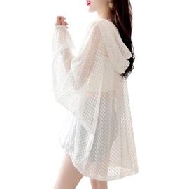 MSFQSNB Cardigan, Women's, Sheer, UV Protection, Rash Guard, Summer, Early Autumn, Sunscreen, Jacket, Sheer, Outerwear, Air Conditioning, Haori, Thin, Long Sleeve, Cute, Slimming, Top, Hoodie, Loose,