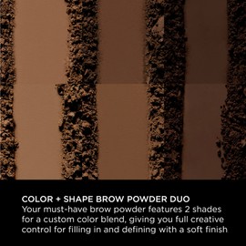 Sigma Beauty Color + Shape Brow Powder Duo - Eye Brow Palette for Natural, Defined Brows - Dark and Light Brow Powder to Tint and Highlight - Vegan, Paraban Free, Sulfate Free Brow Make Up - light