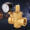 DN20 Brass Adjustable Water Pressure Reducing Valve with Pressure Gauge