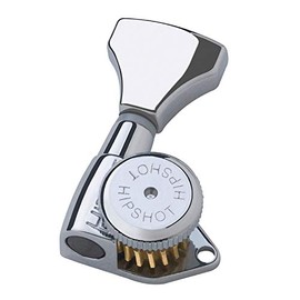 Hipshot 6K2GL0 Open Grip-Lock Guitar Machine Heads Set of 3 + 3, Chrome
