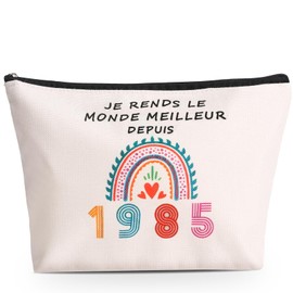 Gift for 15 year old girl - Cadeau 40 ans Anniversaire Femme Trousse de maquillage, Cadeau Personnalisé Pour Femme 40 Ans, Avec fermeture Femme Trousse (1985)