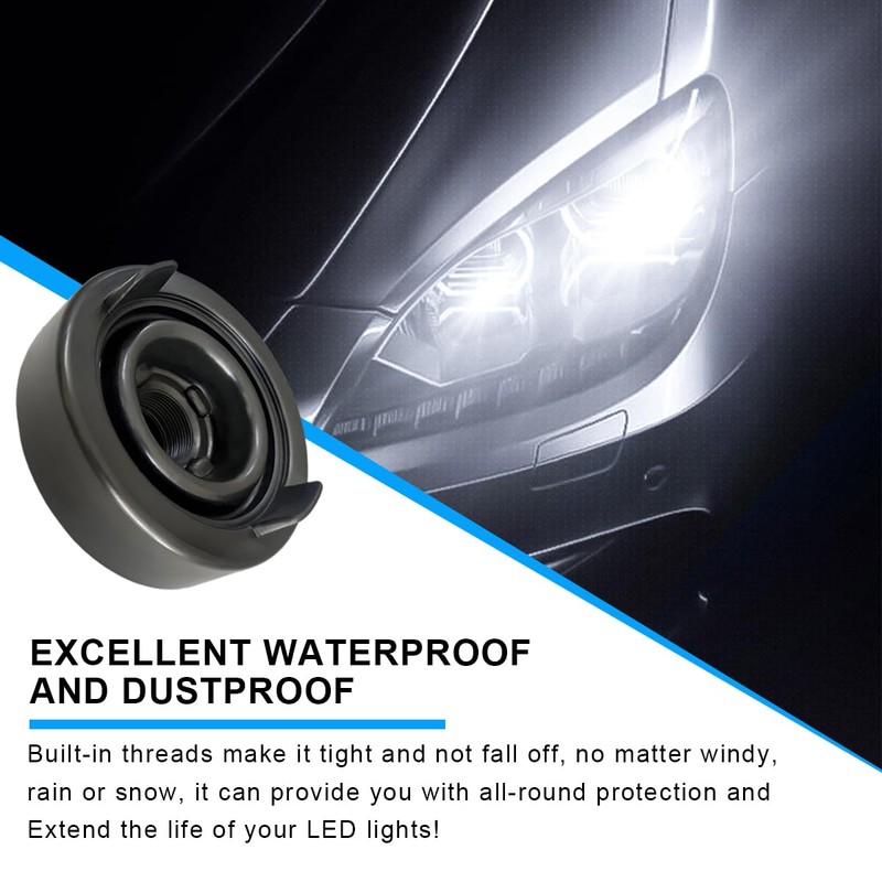 BWBWND 2PCS Car Headlight Dust Caps, 80mm Rubber Sealing Protective