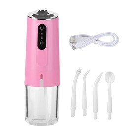 3 Mode Oral Irrigator Portable Teeth Flusher USB Charging Water Flosser 240ML 4 Jets Waterproof Dental CleanerPink