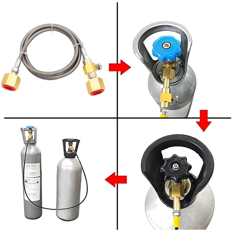 Co2 Tank Cylinder Refill Station Filling Charging Adapter With 60