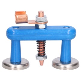Natudeco Magnetic Welding Suppor, Blue Welding Magnet Head Magnetic Welding Support Clamp Welding Ground Clamp Tools Copper Tail Welding Accessories