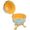 Hand Made Enameled Easter Egg Jewelry Box Organizer Home Desktop