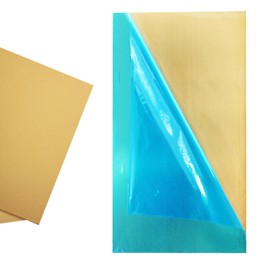 Chudeng 2 Pcs Brass Sheet, 6" x 12", 20 Gauge(0.81mm) Thickness, No Scratches, Film Attached Brass Plates