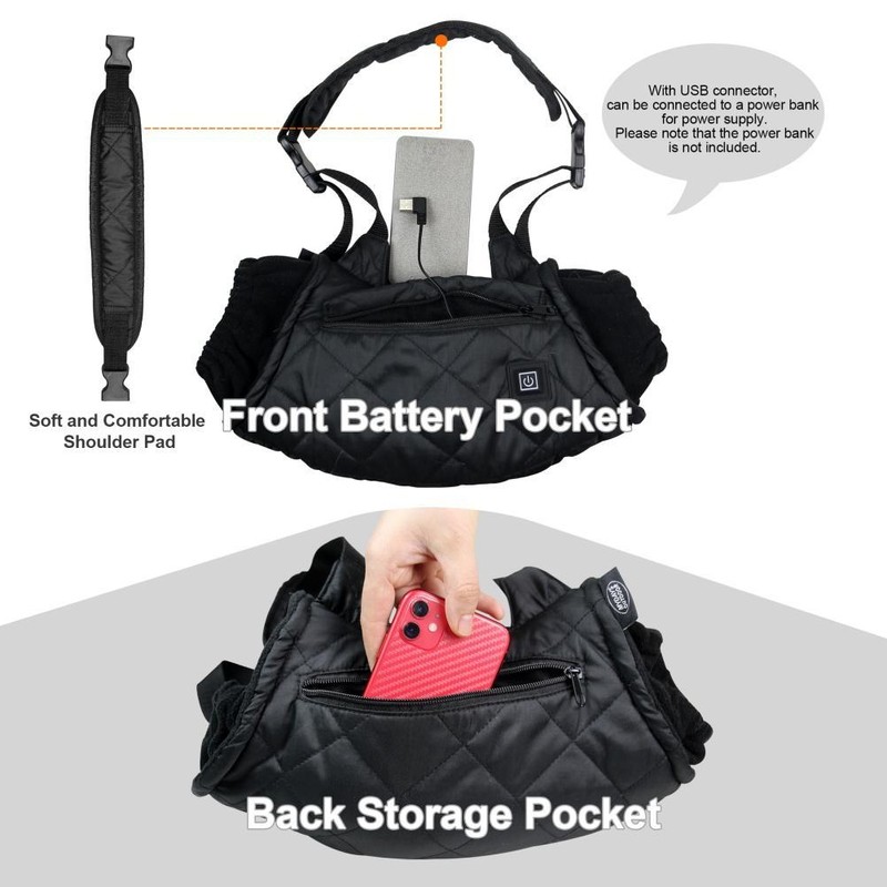 Winter Heated Hand Muff Electric Hand Warmer 3 Gear Temperature