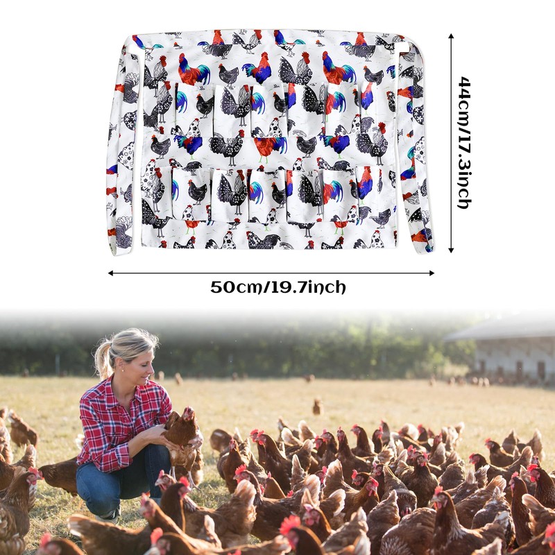 Wisebom Eggs Collecting Apron 12 Pockets Farm Apron for Eggs